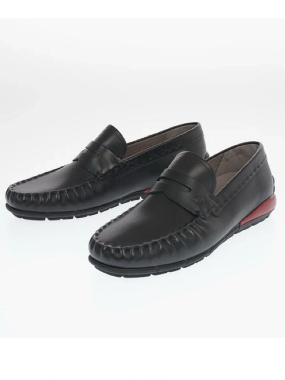 Salvatore Ferragamo Black Leather Driving Loafers Men’s 12